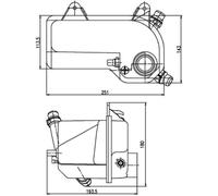 MAHLE ORIGINAL CRT 204 000S Coolant expansion tank