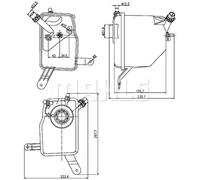 MAHLE Expansion tank CRT205000S for BMW E60/ E61/ E63/ E64 etc