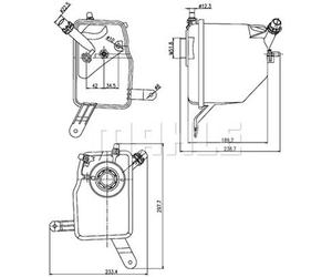 MAHLE Expansion tank CRT205000S for BMW E60/ E61/ E63/ E64 etc
