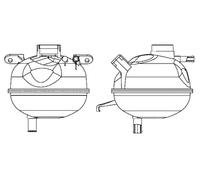MAHLE CRT7000S Expansion Tank 225mm Length 234mm Height Fits Opel Vauxhall