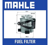 Mahle Fuel Filter Assembly KLH44 25 fits Renault Megane 1.5 dCi 2.0dCi