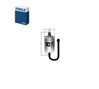 Mahle Fuel Filter Element fits Porsche 911