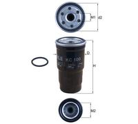 Mahle Fuel Filter KC100D fits Precision OE Matching Fit and High Quality