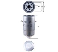 Mahle Original Fuel Filter KC195 Spin-on for Alfa Romeo GT 937 1.9D 03-10 0060673146 0077362339