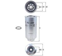 MAHLE KC239D Fuel Filter 80mm Diameter 173mm Height Fits Nissan Patrol Patrol GR