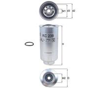 Mahle Original Fuel Filter KC239D – 80mm diameter, 173mm height – Fits Nissan Patrol GR