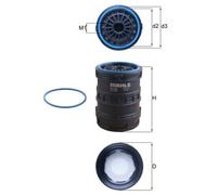 MAHLE ORIGINAL KC 645D Fuel filter