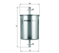 Fuel Filter KL2 79605593 by MAHLE ORIGINAL - Single