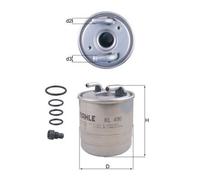 Fuel Filter fits MERCEDES S350 W221 3.0D 09 to 13 Mahle 6420901752 6420901852