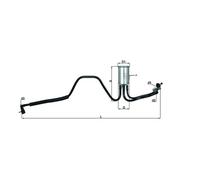 Mahle Fuel Filter KL544 - Fits Chrysler Jeep - Genuine Part