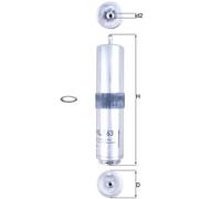 Fuel filter In-Line Filter KL 763D MAHLE for ALPINA BMW