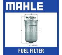 Mahle Original Fuel Filter KL 792 - Fits Vauxhall/Opel Corsa - Part 13286584