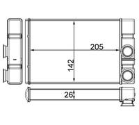 MAHLE AH 260 000S Heater matrix