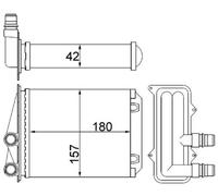 MAHLE ORIGINAL AH 246 000S Heater matrix