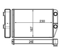 MAHLE ORIGINAL AH 225 000S Heater matrix