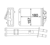 MAHLE ORIGINAL AH 213 000S Heater matrix