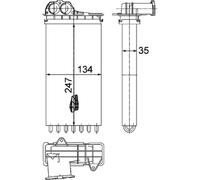 Mahle Heater for Peugeot 1007 KFV (TU3A)/KFV (TU3JP) 1.4 July 2005 to March 2009