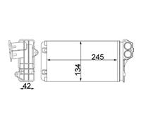 Mahle Heater for Peugeot 206 GTi 180 RFK (EW10J4S) 2.0 July 2003 to August 2006