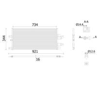 Mahle HGV A/C condenser - AC903000S