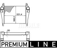 Mahle HGV Charge air cooler PREMIUM LINE - CI268000P