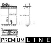 Mahle HGV Interior heat exchanger PREMIUM LINE - AH169000P
