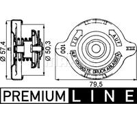Mahle HGV Radiator cap PREMIUM LINE - CRB14000P