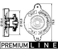Mahle HGV Radiator cap PREMIUM LINE - CRB15000P
