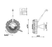 Mahle HGV Radiator fan clutch PREMIUM LINE - CFC173000P