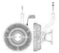 Mahle HGV Radiator fan clutch PREMIUM LINE - CFC243000P