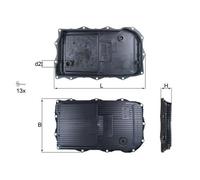 Mahle Original Gearbox Oil Pan HX 184KIT 8-Speed Automatic Plastic for BMW