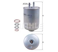 Mahle In-Line Fuel Filter KL485/16D - 94.2mm OE Fit (Knecht) Fits Renault Latitude & Espace