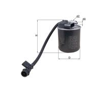MAHLE Inline Fuel Filter - KL947 Fits Mercedes Benz V200 series & Vito 114