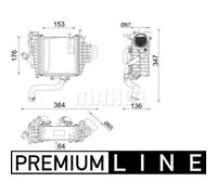 Mahle Intercooler CI641000P - fits Mercedes GLE 300 D - Quality OE Matching Fit
