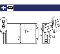 MAHLE AH 19 000S Heater matrix