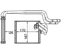 MAHLE AH 198 000S Heater matrix