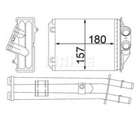 MAHLE ORIGINAL AH 213 000S Heater matrix