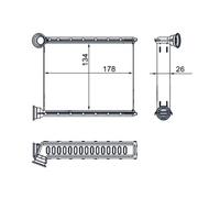 Mahle Interior heat exchanger - AH272000S