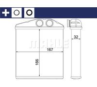 MAHLE ORIGINAL AH 6 000S Heater matrix