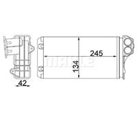MAHLE ORIGINAL AH 88 000S Heater matrix
