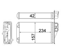 MAHLE ORIGINAL AH 248 000S Heater matrix