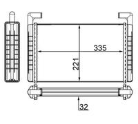 MAHLE AH 119 000S HEAT EXCHANGER INTERIOR HEATING