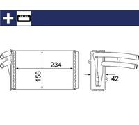 MAHLE ORIGINAL AH 54 000S Heater matrix