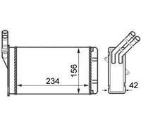 MAHLE ORIGINAL AH 43 000S Heater matrix
