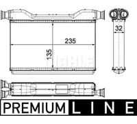 MAHLE ORIGINAL AH 189 000P Heater matrix