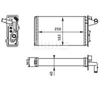 MAHLE Interior Heater Core AH141000S for ALFA ROMEO 155 (167) etc