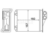 MAHLE ORIGINAL AH 168 000S Heater matrix