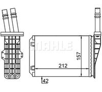 MAHLE ORIGINAL AH 209 000S Heater matrix