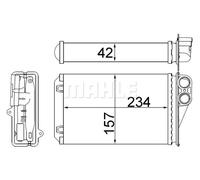 MAHLE ORIGINAL AH 248 000S Heater matrix