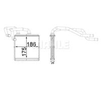 MAHLE ORIGINAL AH 254 000S Heater matrix