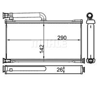 MAHLE ORIGINAL AH 261 000S Heater matrix